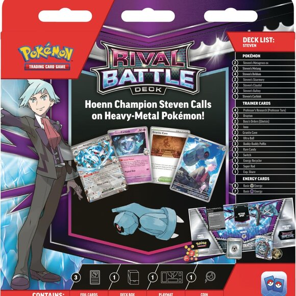 Pokemon TCG: Rival Battle Deck — Steven (60 Cards) - Picture 4 of 4